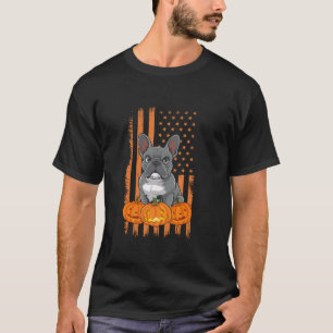 Französisch Bulldog American Flag Patriotic Hallow T-Shirt