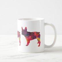 Französisch Bulldog bunt Geometrische Silhouette