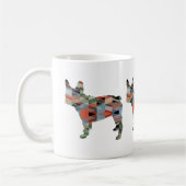 Französisch Bulldog bunt Geometrische Silhouette Kaffeetasse (Links)