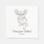 Französisch Bulldog Custom.Napkin Hund Hochzeit Serviette (Vorderseite)