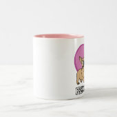 Französisch (Bulldog) Küssen Zweifarbige Tasse (Mittel)