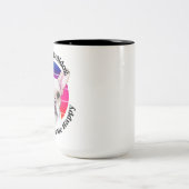 Französisch Bulldog lustiges Zitat Zwei-Tone-Tasse Zweifarbige Tasse (Mittel)