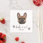 Französisch Bulldog Pet Napkin Dog Wedding Serviette (Beispiel)