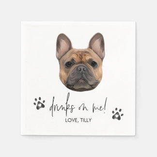 Französisch Bulldog Pet Napkin Dog Wedding Serviette