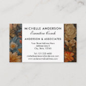 Französisch Bulldog Vintag Floral Visitenkarte (Vorderseite)