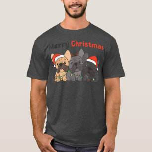 Französisch Bulldog Weihnachtstiere Niedlich Hunde T-Shirt