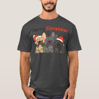 Französisch Bulldog Weihnachtstiere Niedlich Hunde T-Shirt