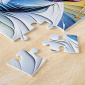 Französisch Bulldogin Weiß Acrylschrift | Farblich Puzzle (Seite)