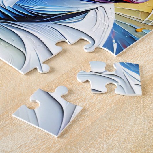 Französisch Bulldogin Weiß Acrylschrift | Farblich Puzzle (Seite)