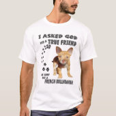 Französisch Bullhuahua Quote Mama Print, Bulldog C T-Shirt (Vorderseite)