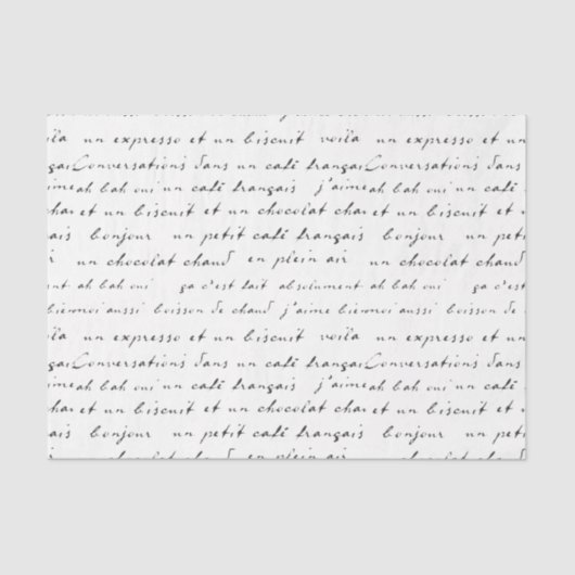 Französisch Café Konversationen Schwarze Wörter un Seidenpapier (Vorderseite)