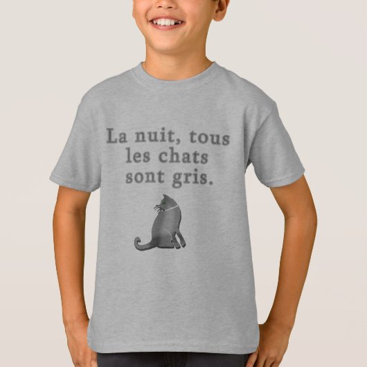 Französisch Cats Sprichwort Products T-Shirt (Vorderseite)