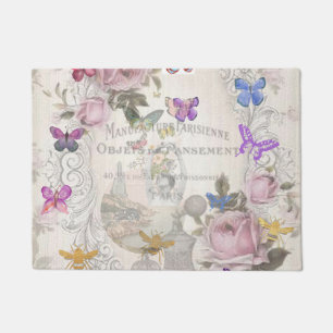 Französisch chic, Land rustikal, florale Muster,Ro Fußmatte