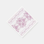 Französisch chic,pink,toile,floral,muster,viktoria serviette (Ecke)