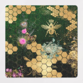 Französisch chic, viktorianisch, Biene, Blütenfoli Etiketten (Design 2)