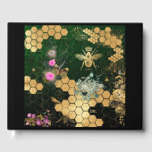 Französisch chic, viktorianisch, Biene, Blütenfoli Gästebuch (Vorderseite)