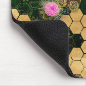 Französisch chic, viktorianisch, Biene, Blütenfoli Mousepad (Ecke)