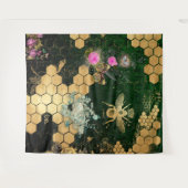 Französisch chic, viktorianisch, Biene, Blütenfoli Wandteppich (Vorderseite (Horizontal))