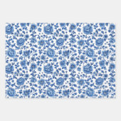 Französisch Chinoiserie Floral Geschenkpapier Set (Vorderseite 2)