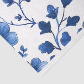 Französisch Cotgecore Blaue Blumenmuster Tissue Pa Seidenpapier (Ausschnitt)