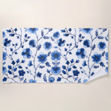 Französisch Cotgecore Blaue Blumenmuster Tissue Pa