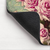 Französisch Country chic, Shabby Chic, rosa Rosen, Mousepad (Ecke)