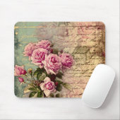 Französisch Country chic, Shabby Chic, rosa Rosen, Mousepad (Mit Mouse)