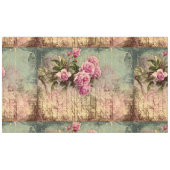 Französisch Country chic, Shabby Chic, rosa Rosen, Tischdecke (Vorderseite (Horizontal))
