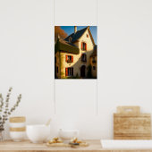 Französisch Country House Digitale Kunstdrucke Poster (Küche)