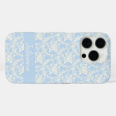 Französisch Country Light Blue Flora Personalisier Case-Mate iPhone Hülle (Rückseite (Horizontal))