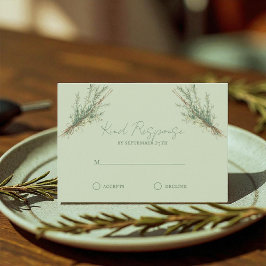 Französisch Country Rosemary Sprigs mit Twine RSVP Karte