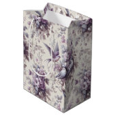 Französisch Country Toile Fleurie Birds Mittlere Geschenktüte (Rückseite Schrägansicht)