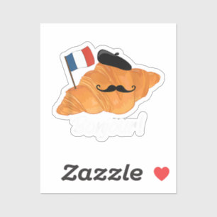 Französisch Croissant Lover France Flag Frankophil Aufkleber