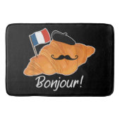 Französisch Croissant Lover France Flag Frankophil Badematte (Vorderseite)