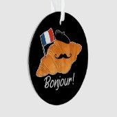 Französisch Croissant Lover France Flag Frankophil Ornament (Vorderseite)