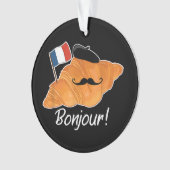 Französisch Croissant Lover France Flag Frankophil Ornament (Vorderseite)