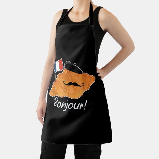 Französisch Croissant Lover France Flag Frankophil Schürze (InSitu)