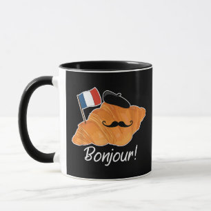 Französisch Croissant Lover France Flag Frankophil Tasse