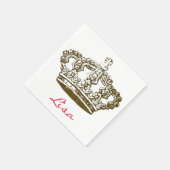 Französisch-Crown-Personalisiert Paper Napkins Serviette (Ecke)