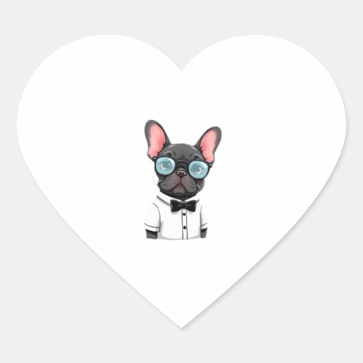 Französisch Die Gentlemen Copy (1) Herz-Aufkleber (Vorderseite)