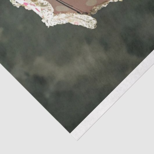 Französisch Duchess Yorkshire Terrier Decoupage Seidenpapier (Ausschnitt)