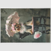 Französisch Duchess Yorkshire Terrier Decoupage Seidenpapier (Vorderseite)