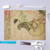 Französisch Ephemera Frog Reitsport Rose Decoupage Seidenpapier (Handwerk)