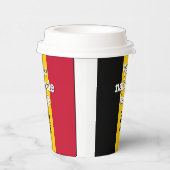 Französisch Fête nationale belge belgische Flagge Pappbecher (Rechts)