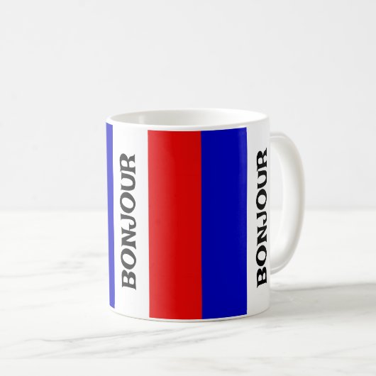 Französisch-Flag-Design-Kaffee-Tasse Kaffeetasse (VorderseiteRechts)