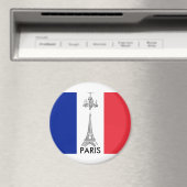 Französisch Flagge Eiffelturm Paris Themed Magnet (In Situ (Geschirrspüler))