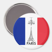 Französisch Flagge Eiffelturm Paris Themed Magnet (Vorderseite/Rückseite)