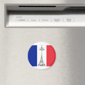 Französisch Flagge Eiffelturm Paris Themed Magnet (In Situ (Geschirrspüler))