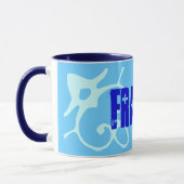 Französisch Flaggen Farben Rotes Weiß Blau Tasse (Links)