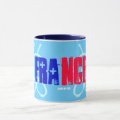 Französisch Flaggen Farben Rotes Weiß Blau Tasse (Zentrum)